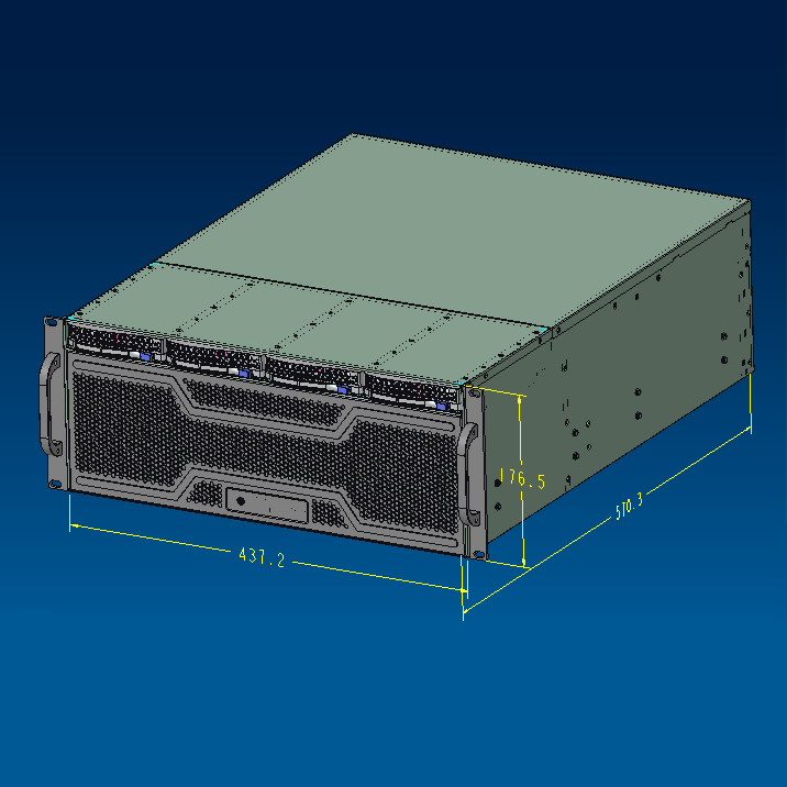 8 Gpu 4U Server Chassis - Rack 4U 4 bays Hotswap Serverbehuizing